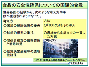 食品の安全確保と食品安全委員会の仕事