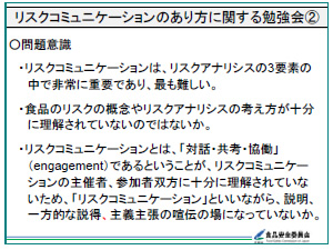 食品の安全確保と食品安全委員会の仕事